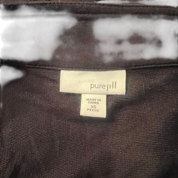 Pure Jill Pima cotton blend black snap button cardigan‎ - Picture 3 of 9